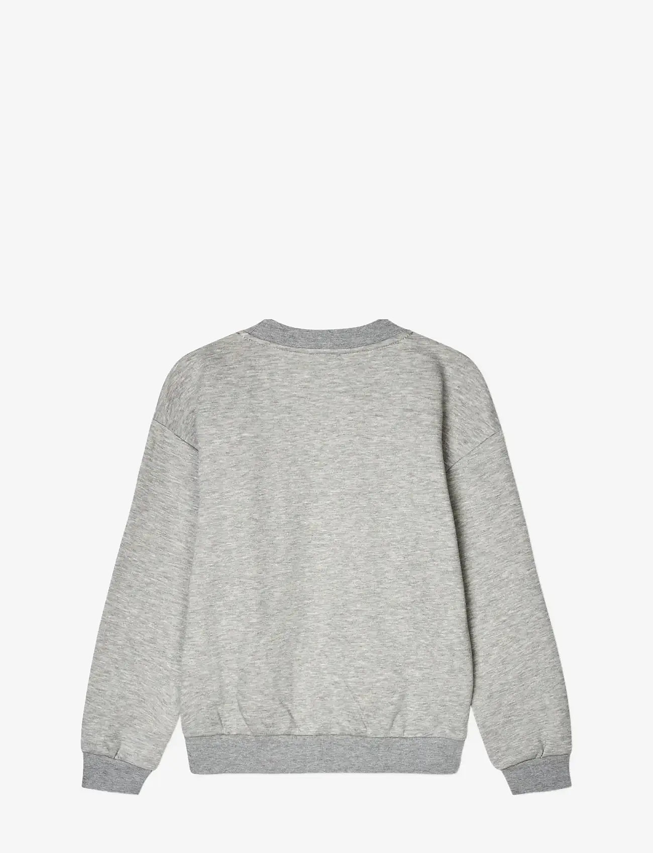Mads Nørgaard - Mix Sweat Sonar Sweatshirt - sweatshirts - light grey melange - 1
