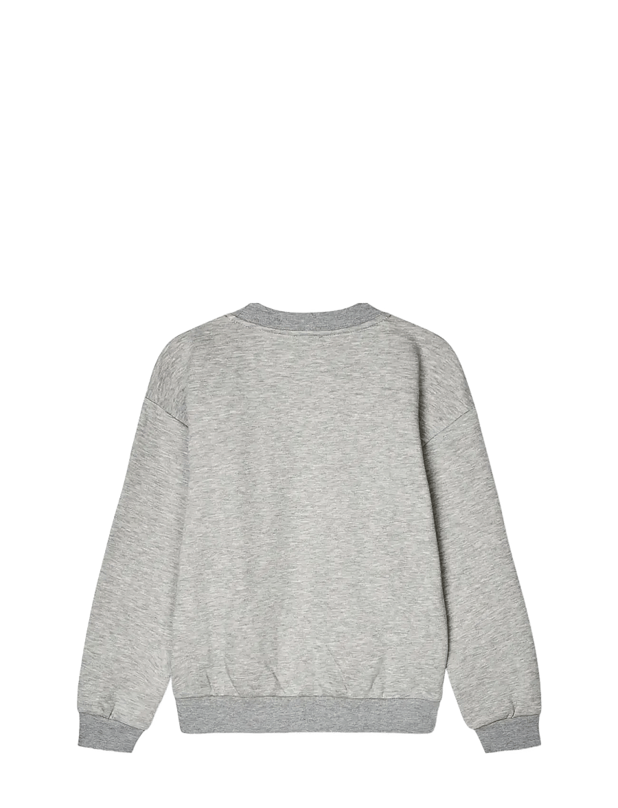 Mads Nørgaard - Mix Sweat Sonar Sweatshirt - sweatshirts - light grey melange - 1