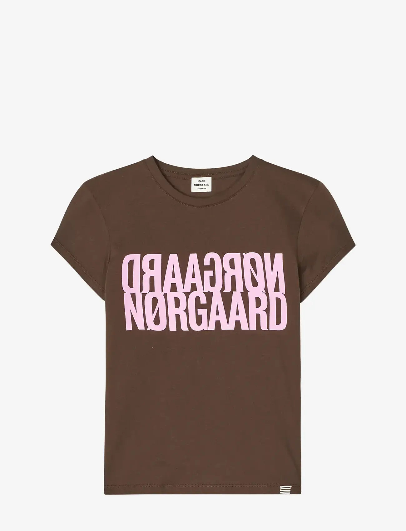 Mads Nørgaard - Single Cotton Tuvina Tee - lühikeste varrukatega t-särgid - demitasse - 0