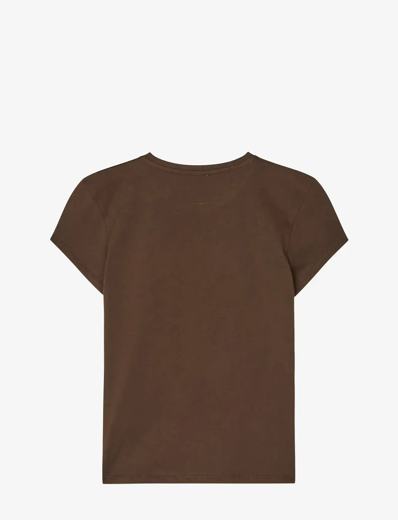 Mads Nørgaard - Single Cotton Tuvina Tee - lühikeste varrukatega t-särgid - demitasse - 1
