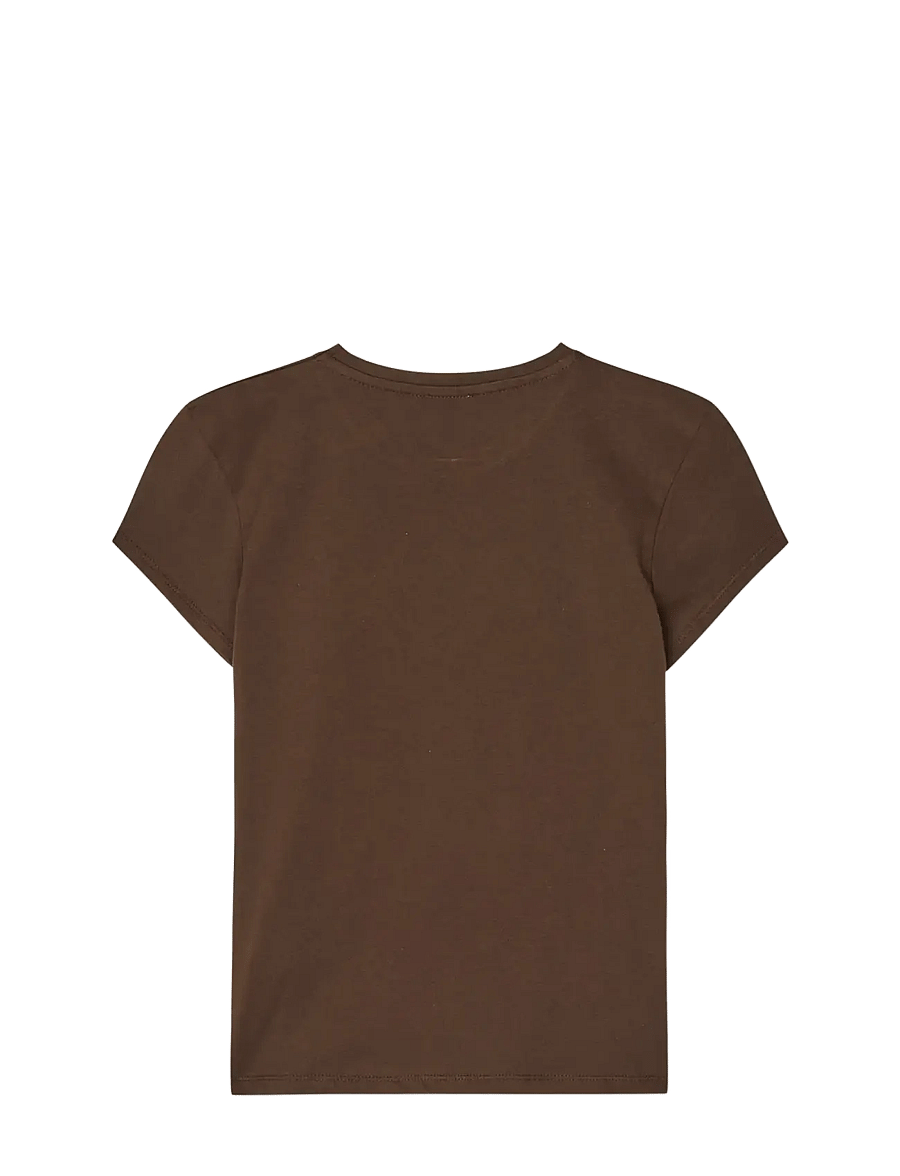 Mads Nørgaard - Single Cotton Tuvina Tee - t-krekli ar īsām piedurknēm - demitasse - 1