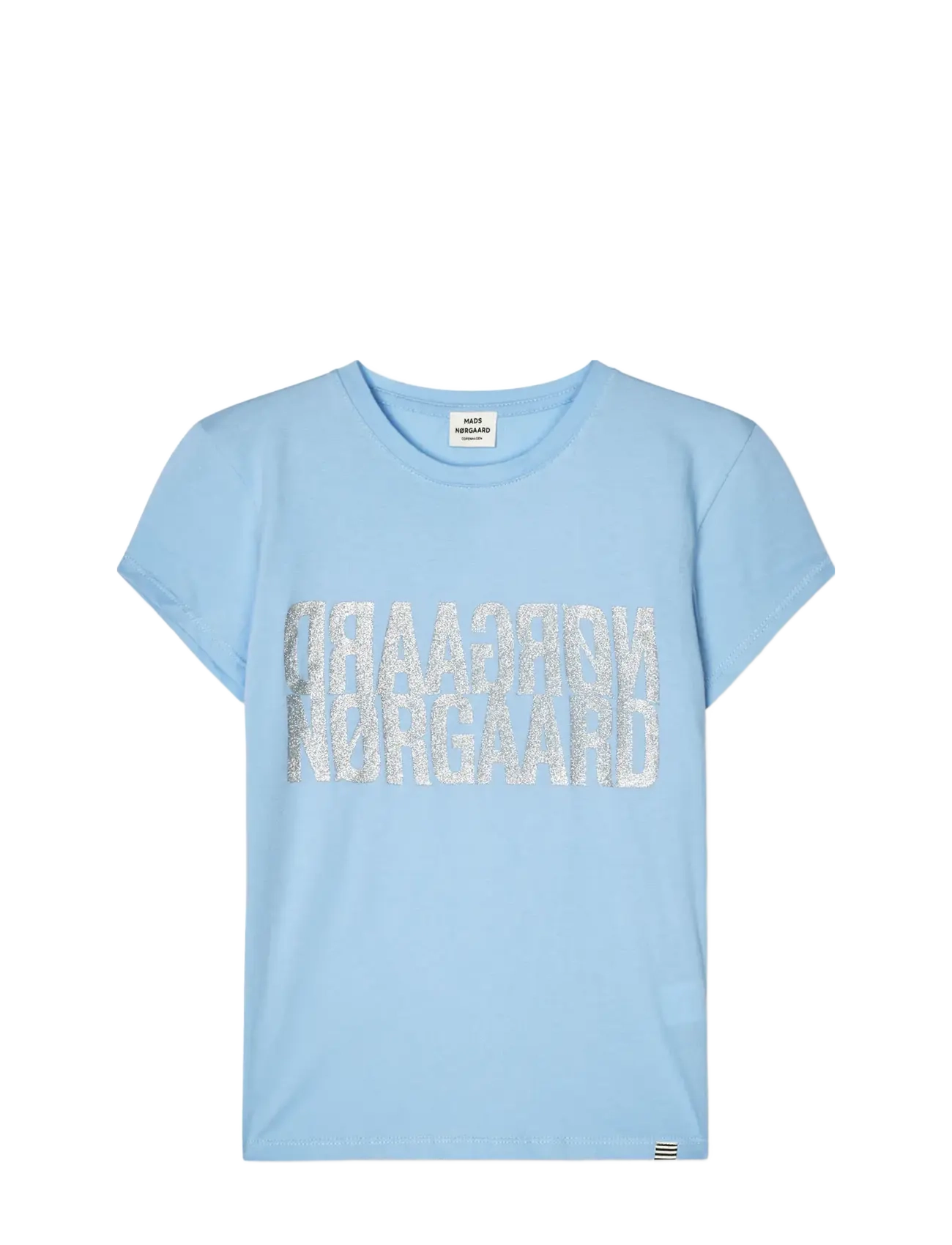 Mads Nørgaard Single Cotton Tuvina Tee - Mads Nørgaard - FROZEN FJORD / blue