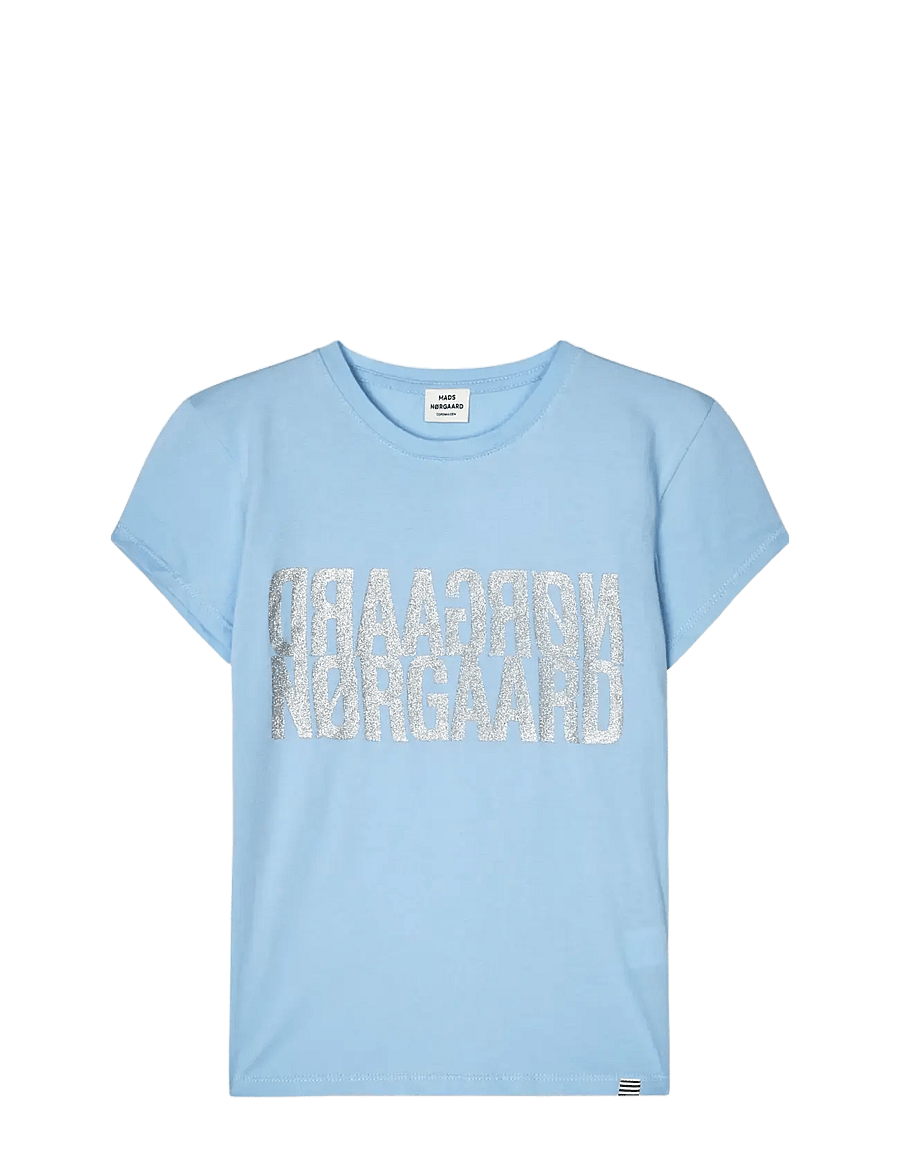 Mads Nørgaard - Single Cotton Tuvina Tee - kortärmade t-shirts - frozen fjord - 0