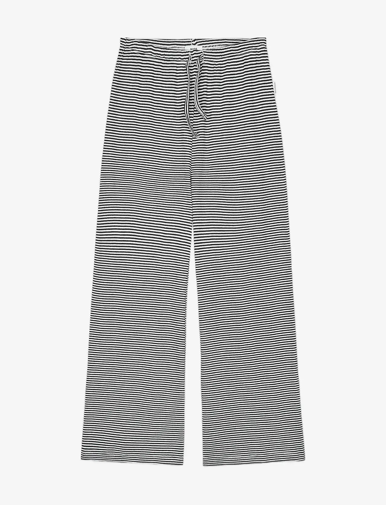 Mads Nørgaard - 2x2 Cotton Stripe Verona Pants - einkaufen nach alter von - black/vanilla ice - 1