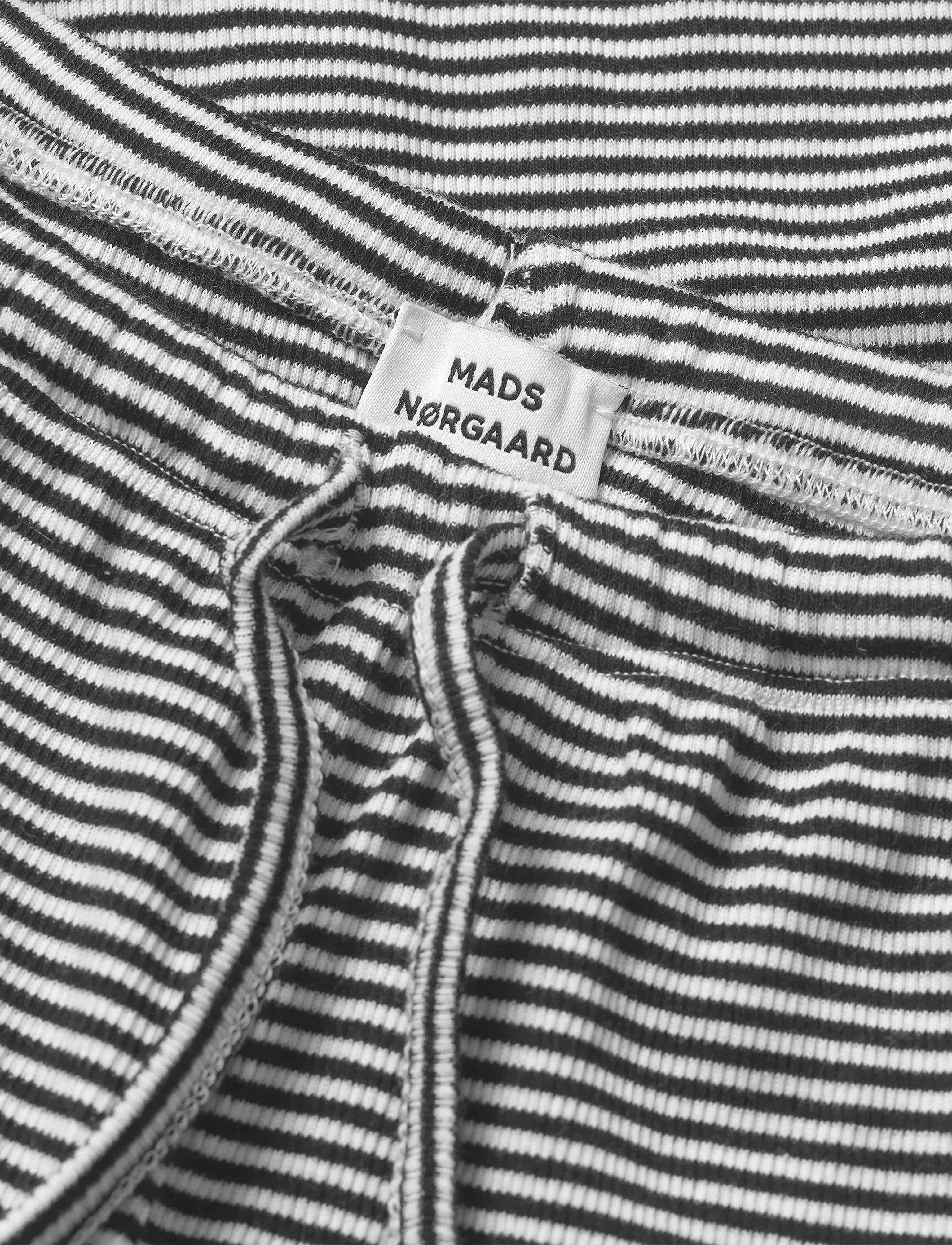 Mads Nørgaard - 2x2 Cotton Stripe Verona Pants - kaufen nach alter - black/vanilla ice - 3