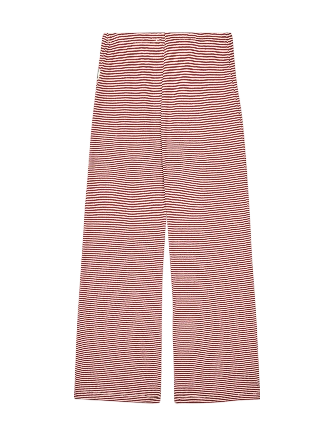 Mads Nørgaard - 2x2 Cotton Stripe Verona Pants - trousers - winery/vanilla ice - 2