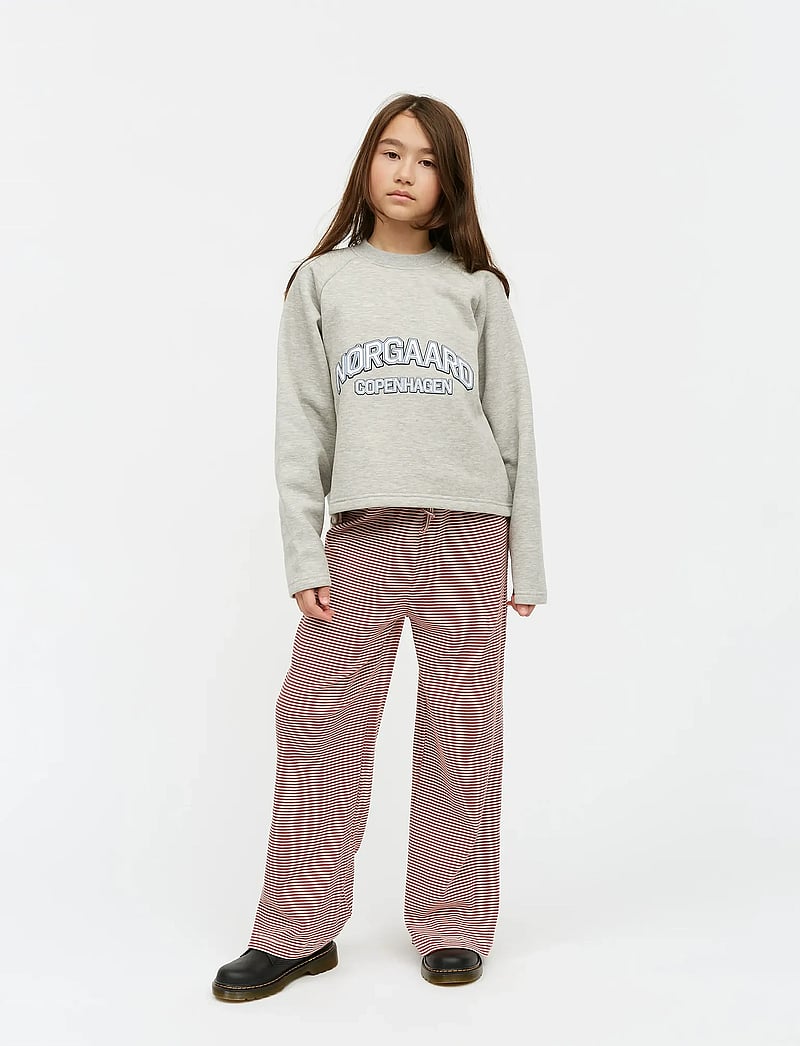 Mads Nørgaard - 2x2 Cotton Stripe Verona Pants - osta vanuse järgi - winery/vanilla ice - 0
