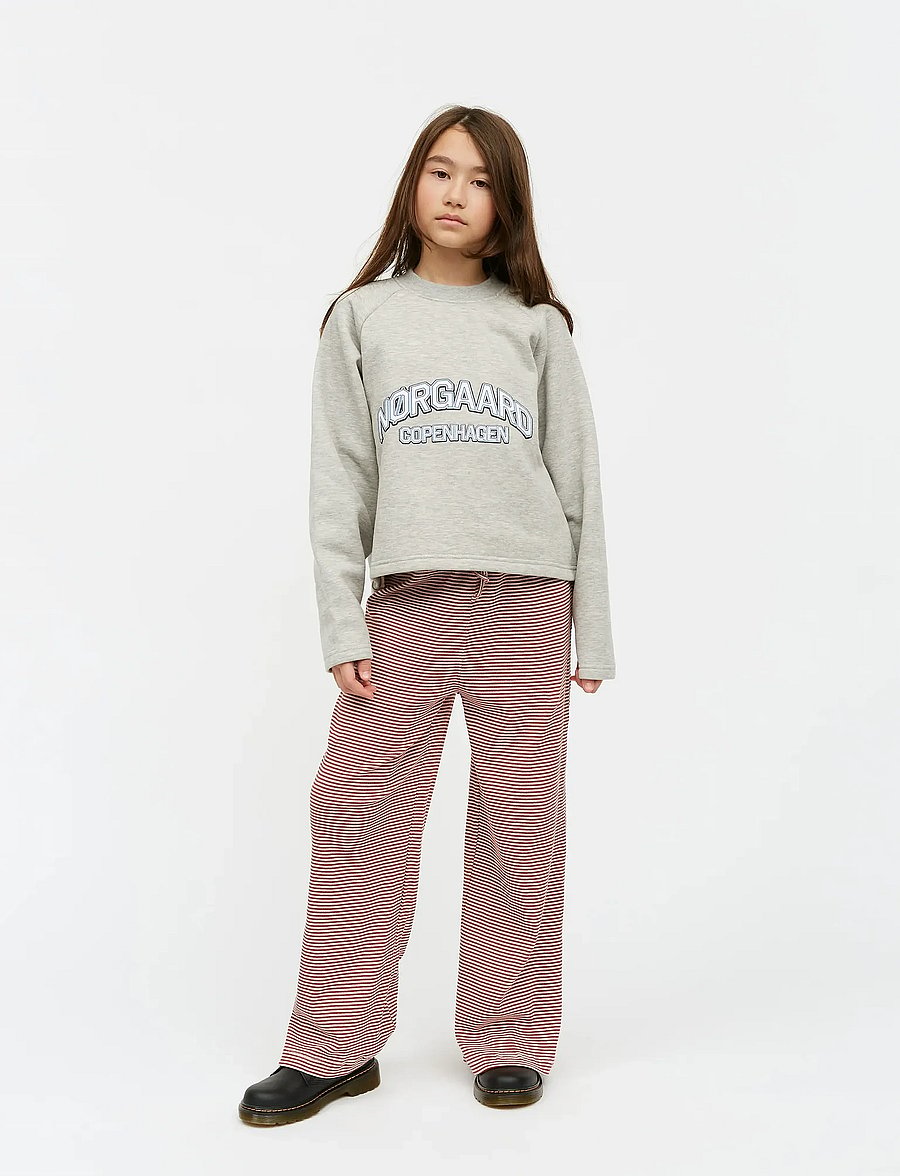 Mads Nørgaard - 2x2 Cotton Stripe Verona Pants - pantalons - winery/vanilla ice - 0