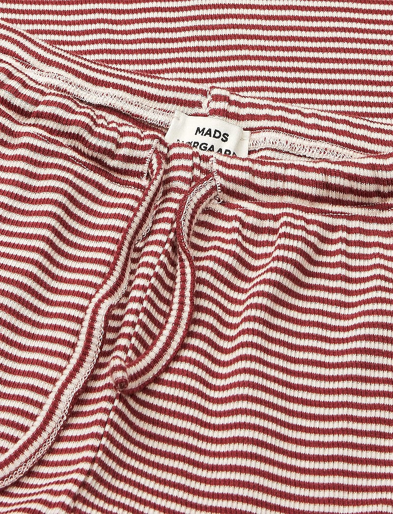 Mads Nørgaard - 2x2 Cotton Stripe Verona Pants - osta vanuse järgi - winery/vanilla ice - 3