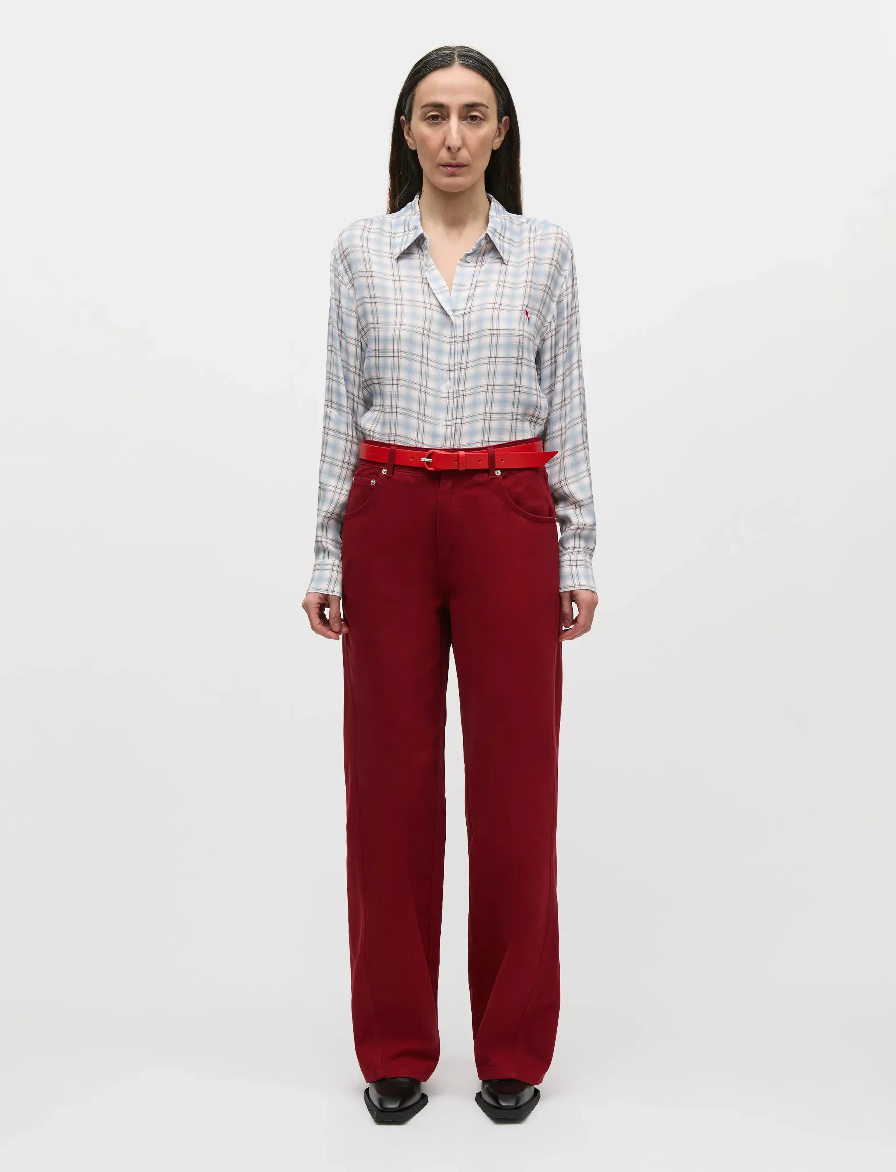 Mads Nørgaard Paris Christel Jeans, 34, Red, Jeans > Lige-Almindelige, Dame