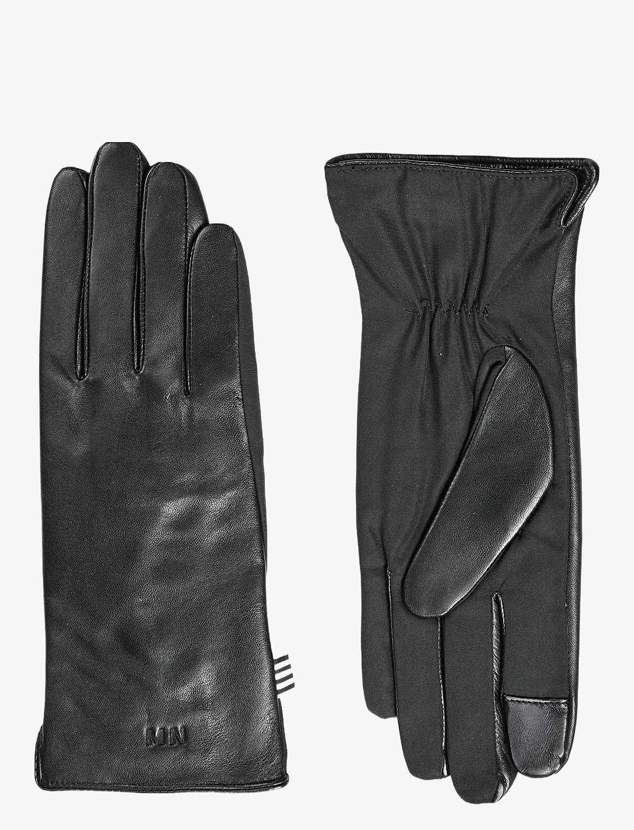 Mads Nørgaard - Tian Ace Leather Mix Glove - fingerhandschuhe - black - 0