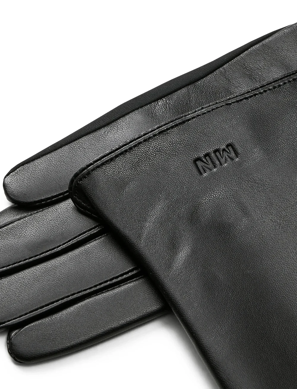 Mads Nørgaard - Tian Ace Leather Mix Glove - handsker - black - 1