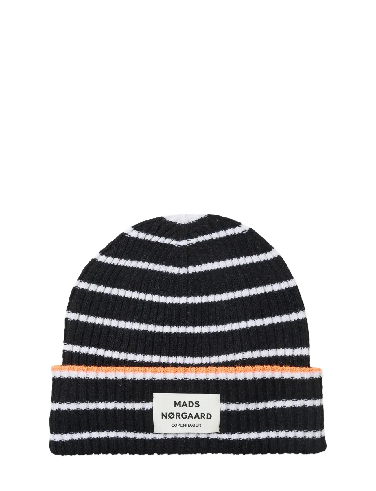 Mads Nørgaard Yota Anju Stripe Beanie - Mads Nørgaard - BLACK/VANILLA ICE / black