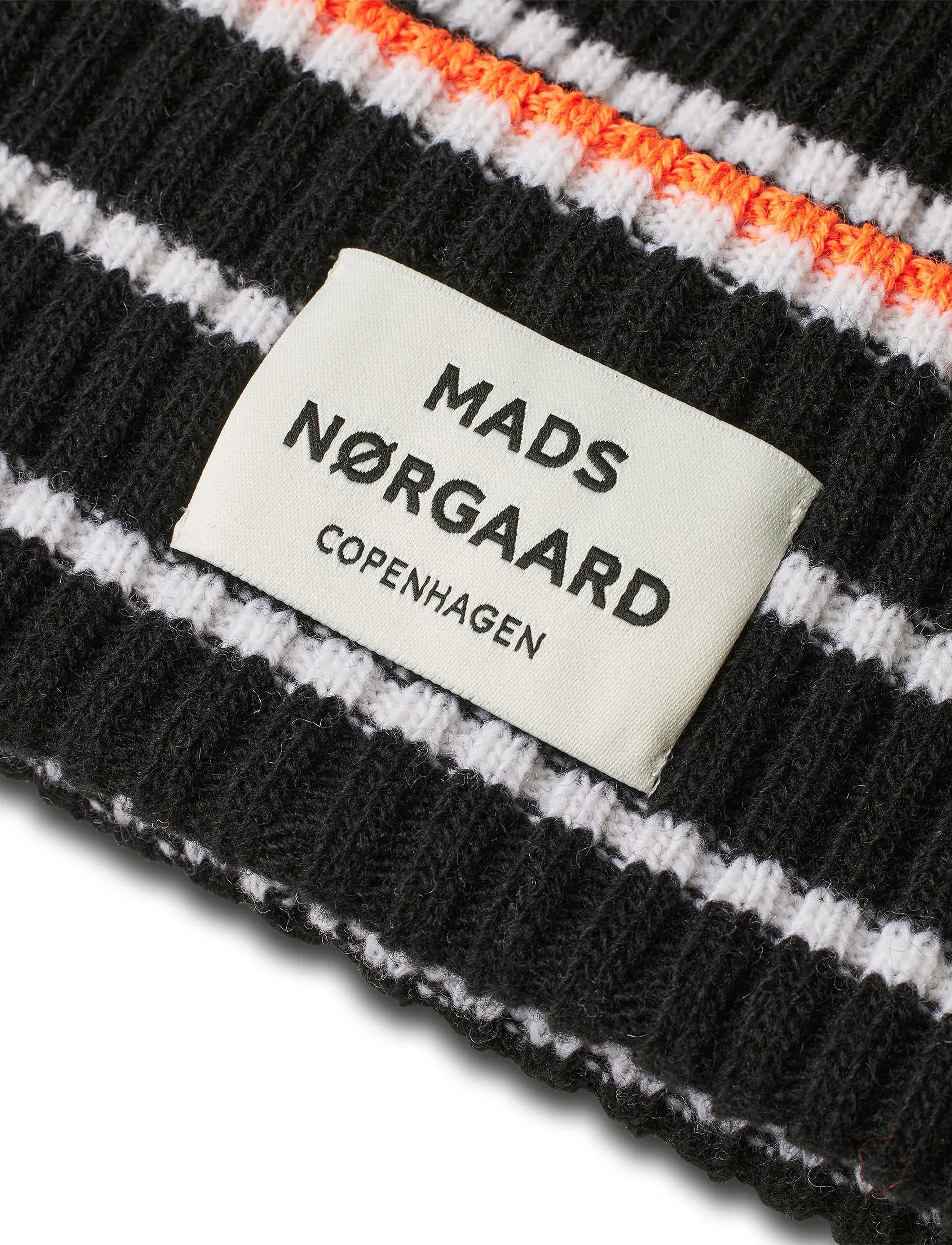 Mads Nørgaard - Yota Anju Stripe Beanie - huer - black/vanilla ice - 1