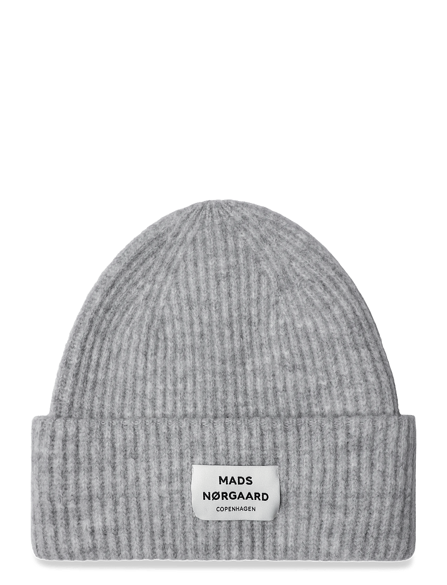 Mads Nørgaard - Tosca Anju Hat - kootud mütsid - light grey melange - 0