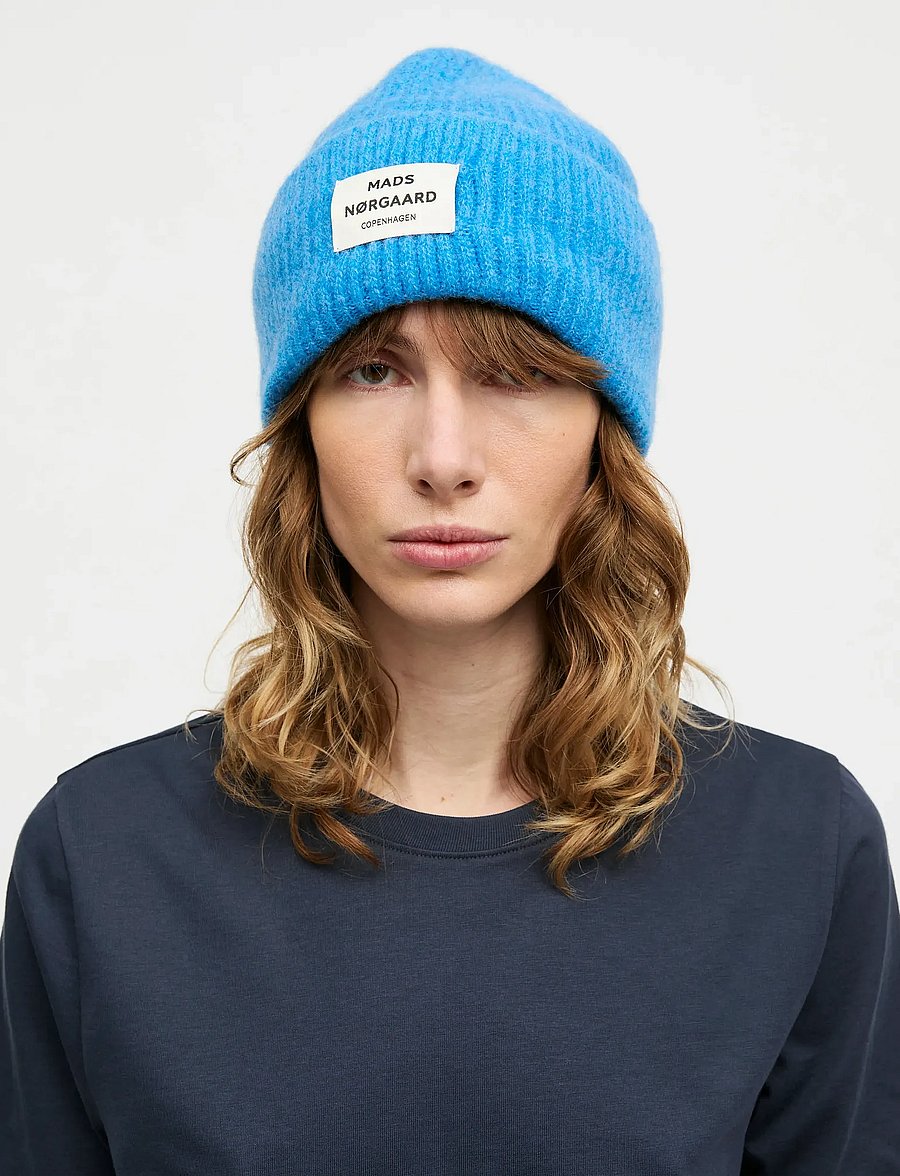 Mads Nørgaard - Tosca Anju Hat - kootud mütsid - malibu blue - 0