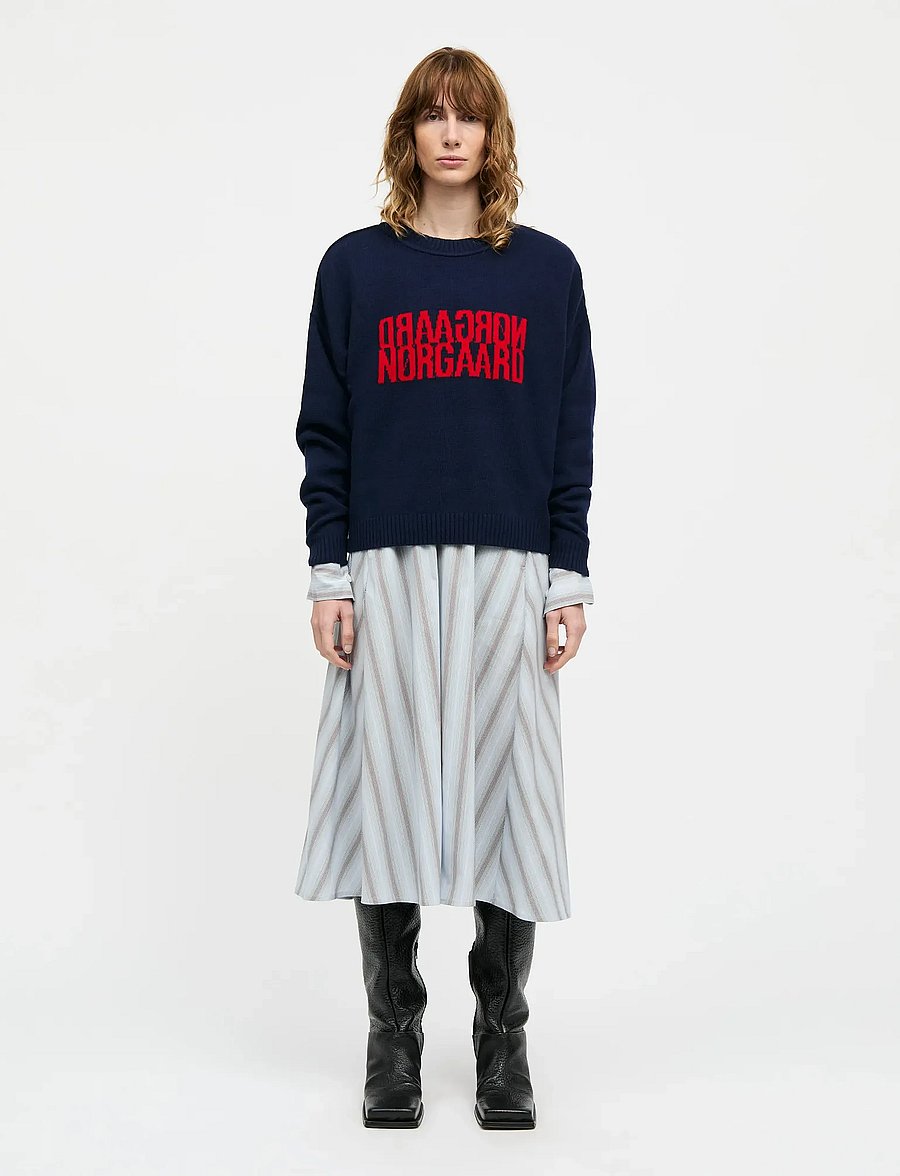 Mads Nørgaard - Yota Knit Tilona Sweater - pullover - parisian night - 0