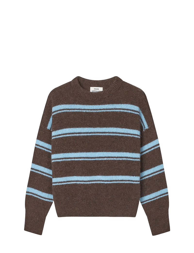 Mads Nørgaard - Alpaca Murphy Sweater - sviitrid - demitasse/frozen fjord - 1