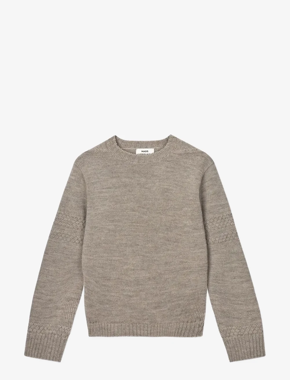Mads Nørgaard - Wool Karoline Sweater - striktrøjer - beige melange - 0