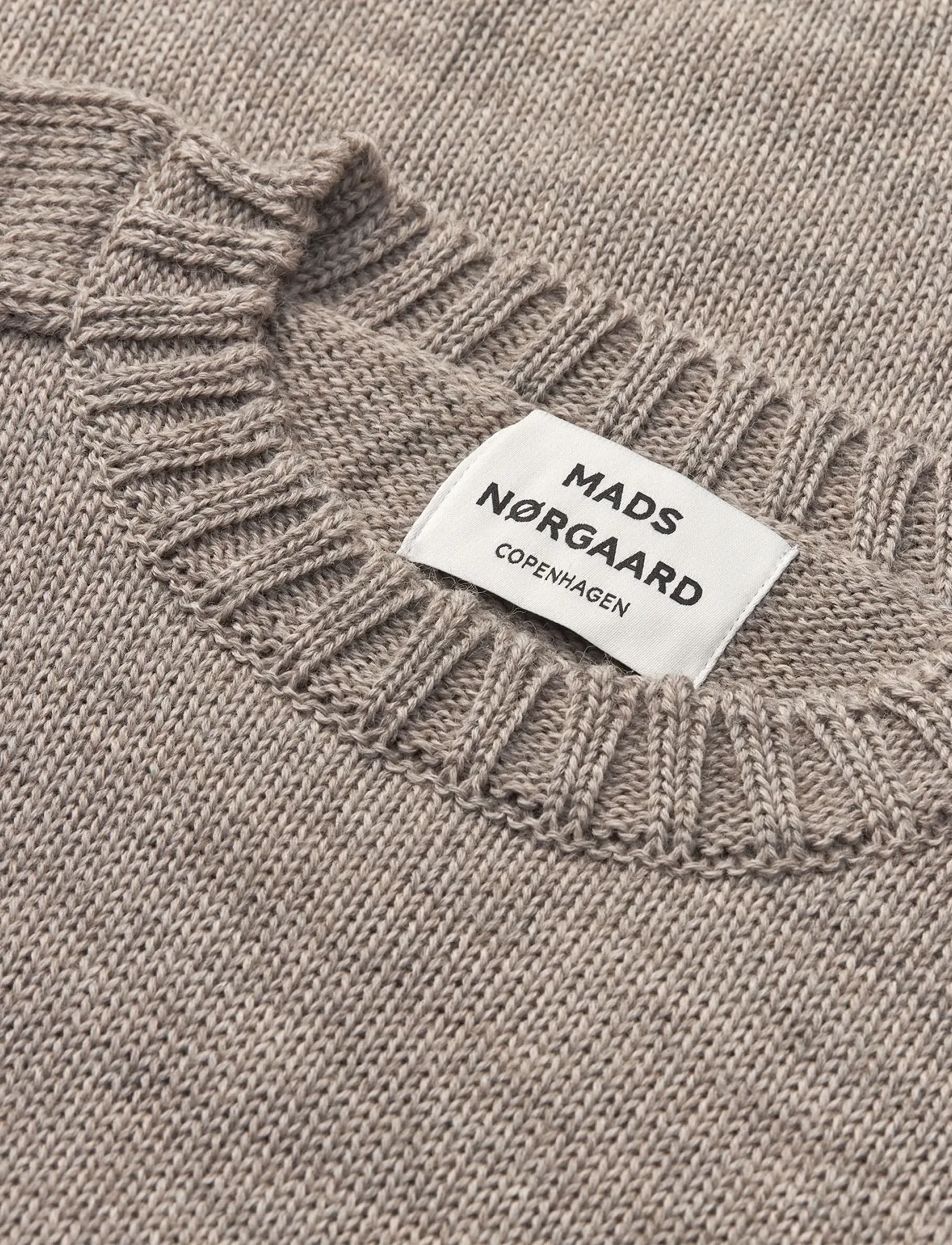 Mads Nørgaard - Wool Karoline Sweater - jumpers - beige melange - 1