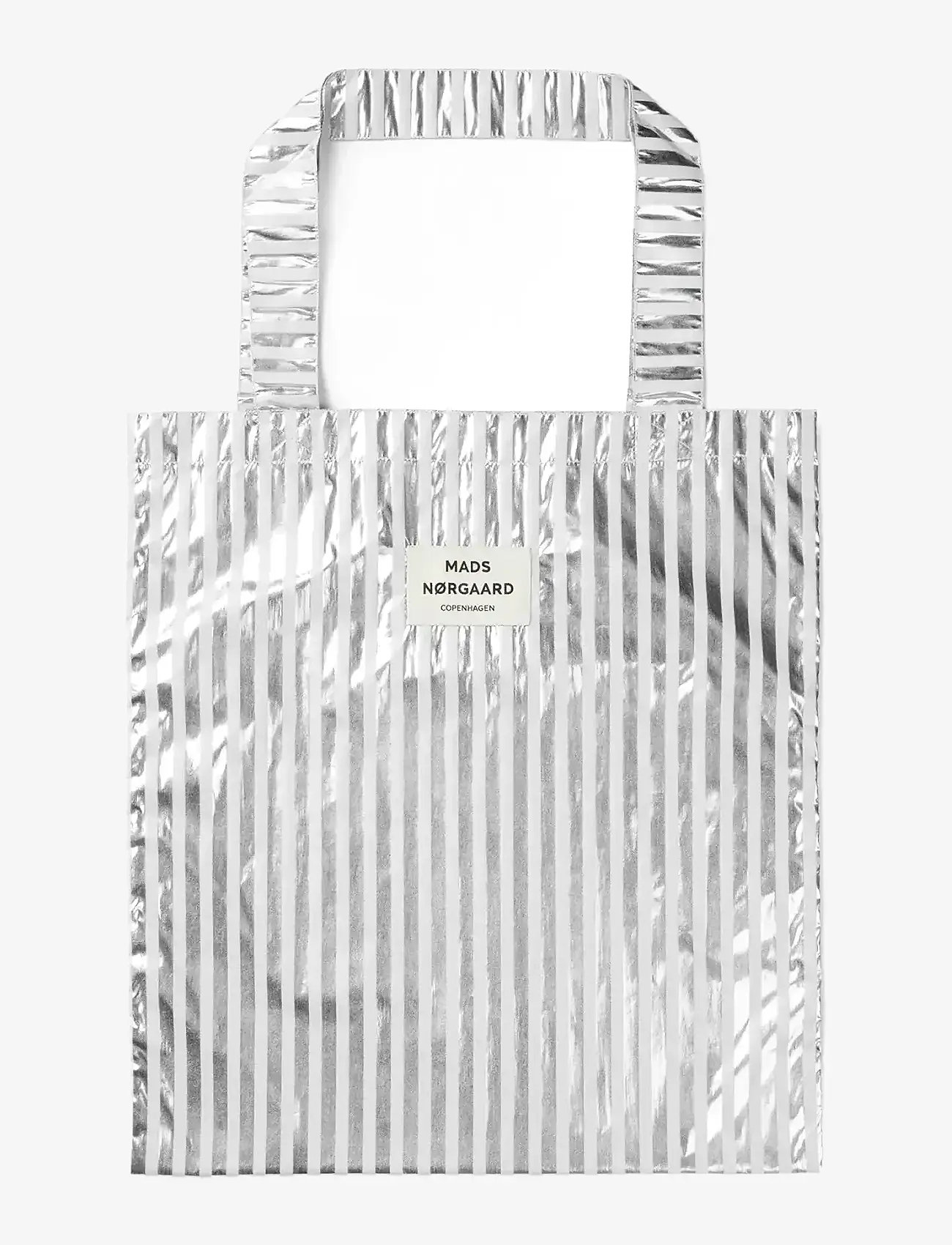 Mads Nørgaard - Sacky Metallic Atoma Bag - shoppers - silver - 0