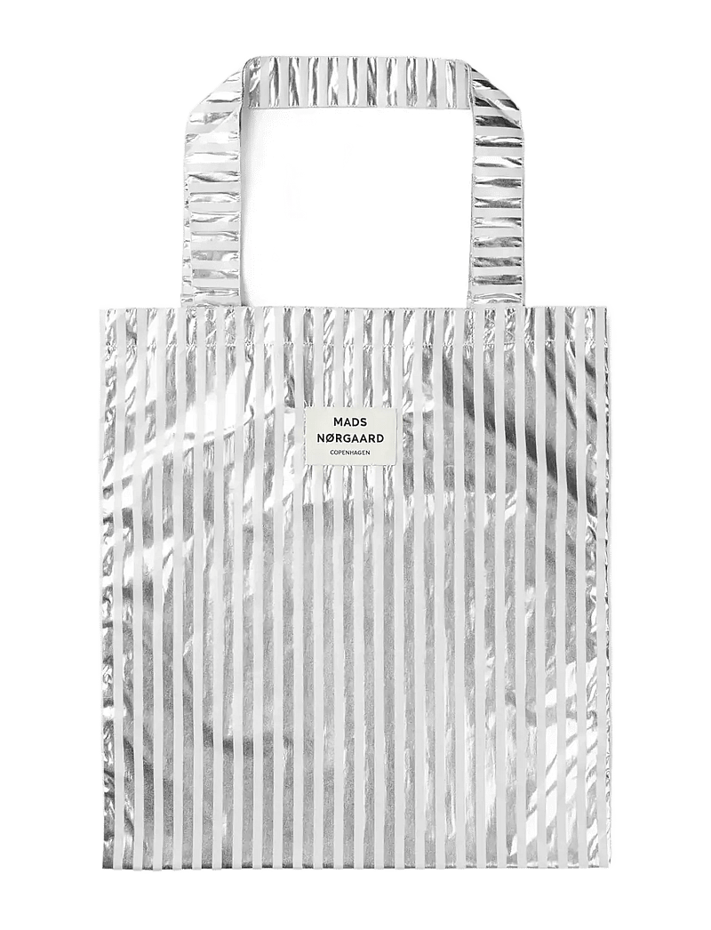 Mads Nørgaard - Sacky Metallic Atoma Bag - shoppers - silver - 0