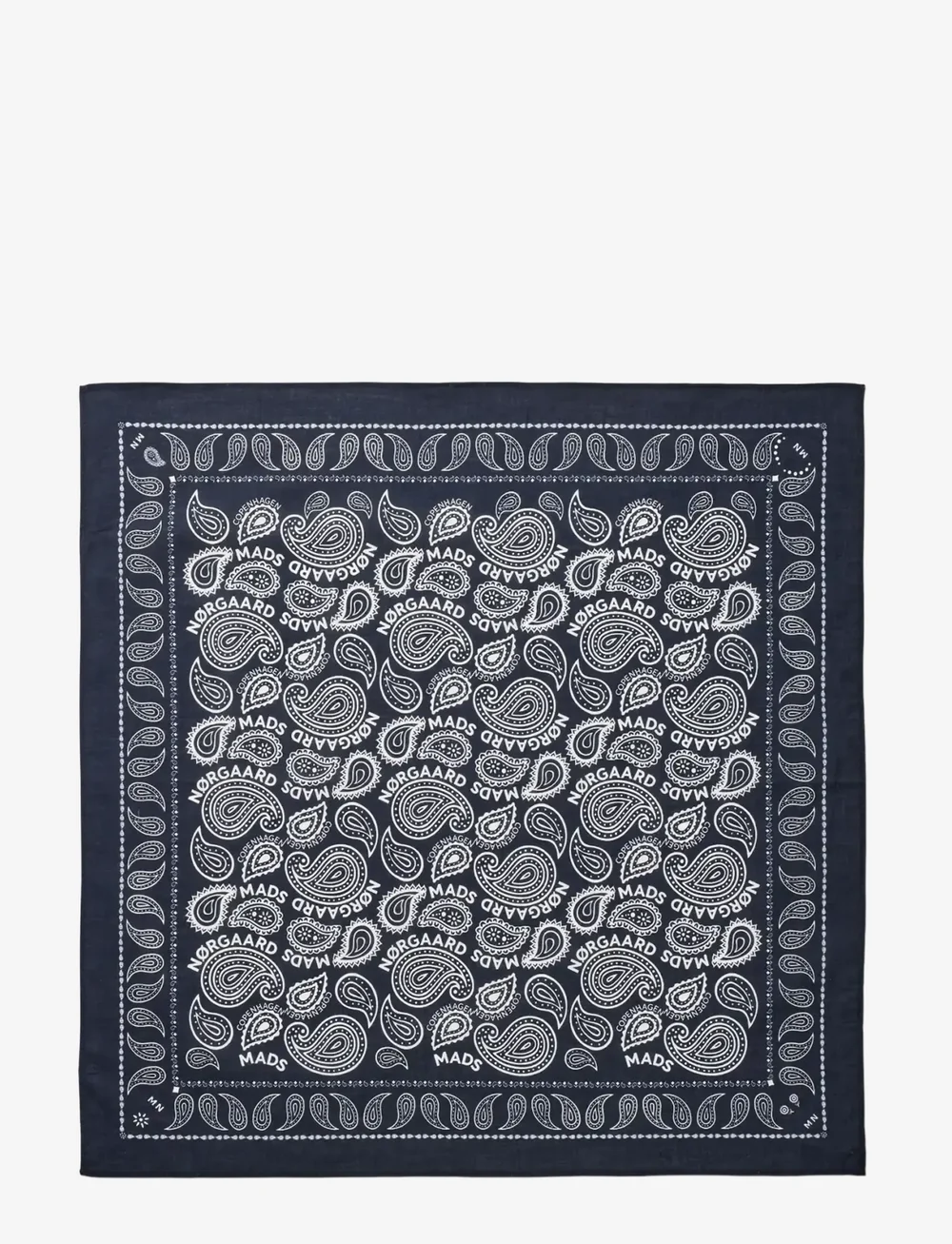 Mads Nørgaard - Soft Cotton Paisley Scarf Solid - modetrends - parisian night - 0