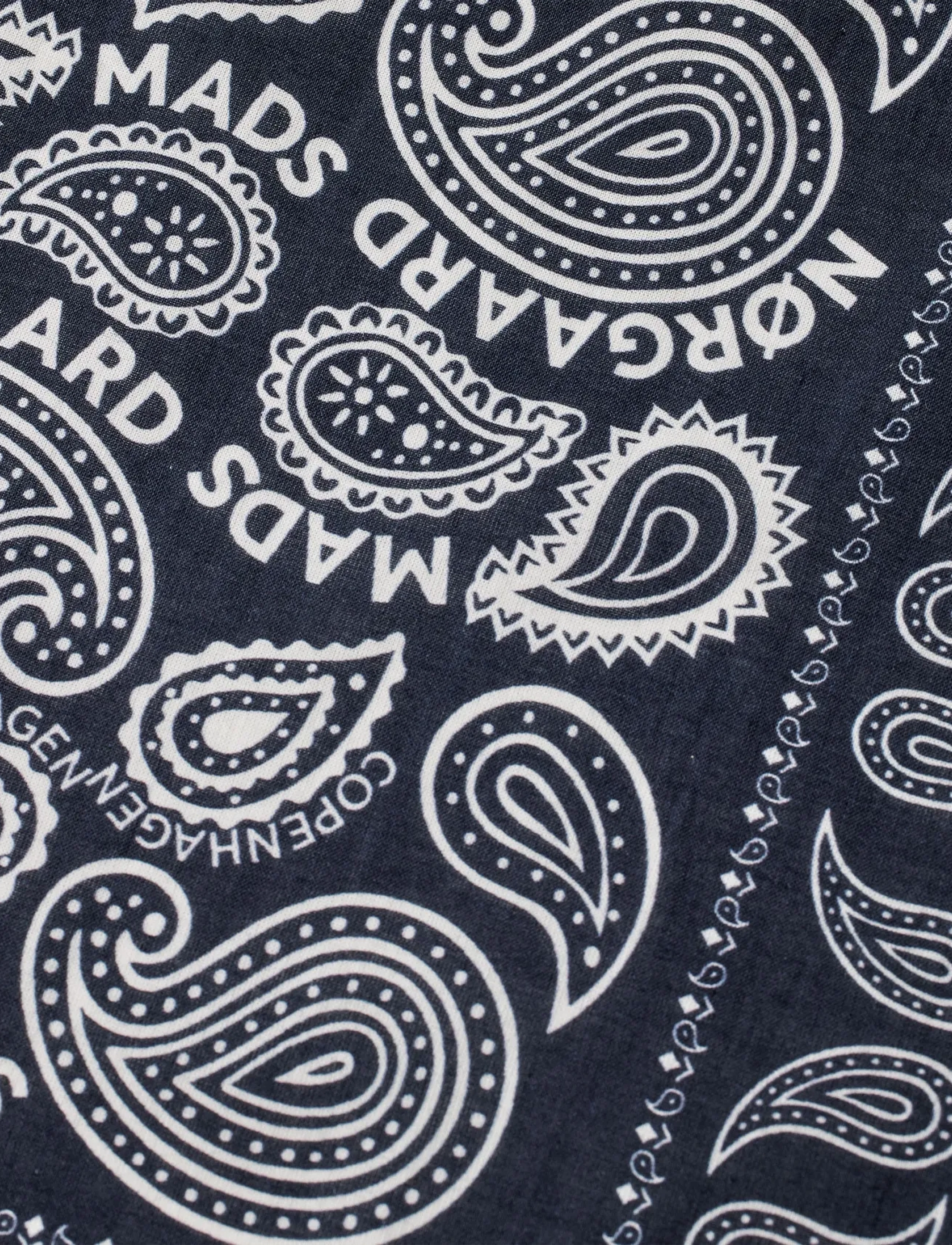 Mads Nørgaard - Soft Cotton Paisley Scarf Solid - parisian night - 1