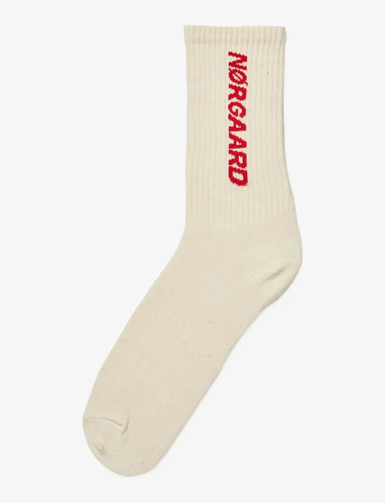 Mads Nørgaard - Sock Single Logo Step - lowest prices - ecru - 0