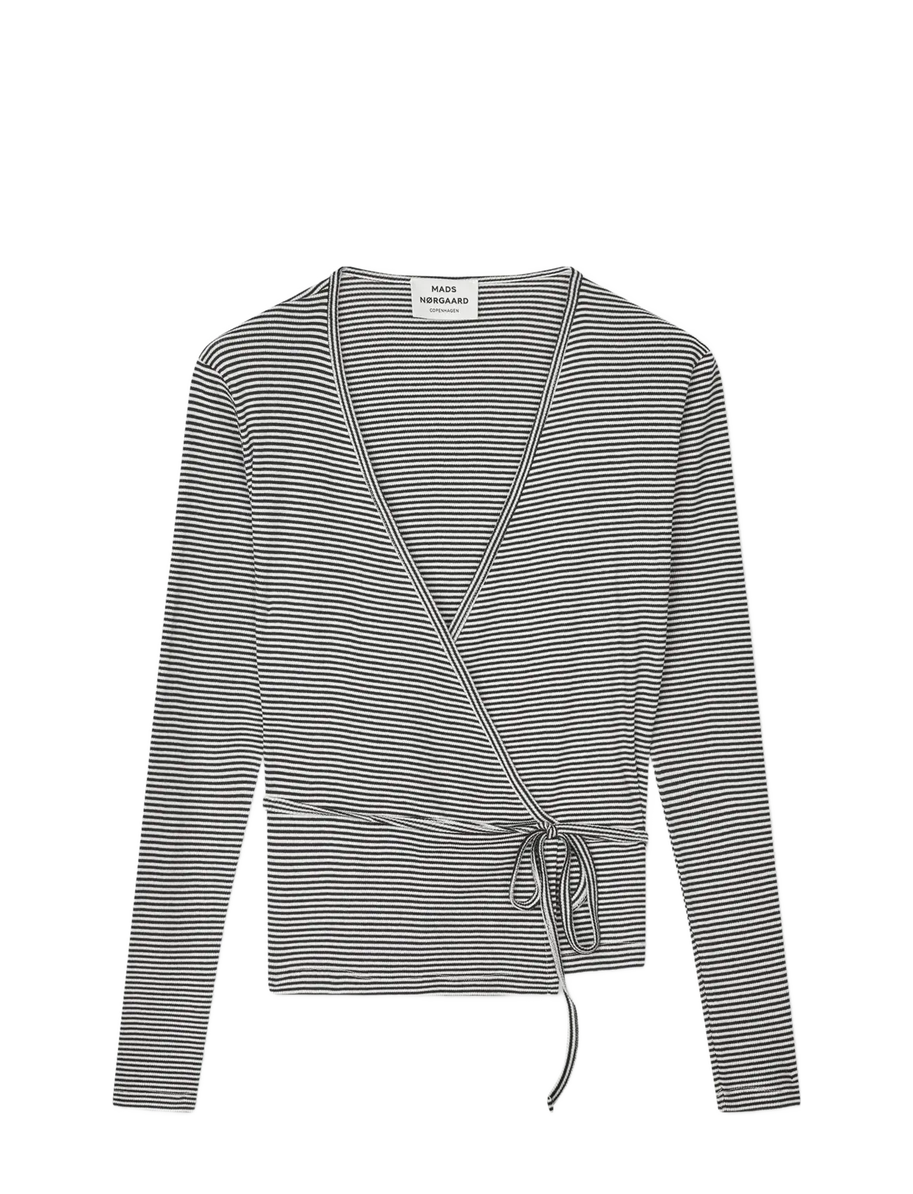 Mads Nørgaard - 2x2 Cotton Stripe Susi LS Top - black/vanilla ice - 1