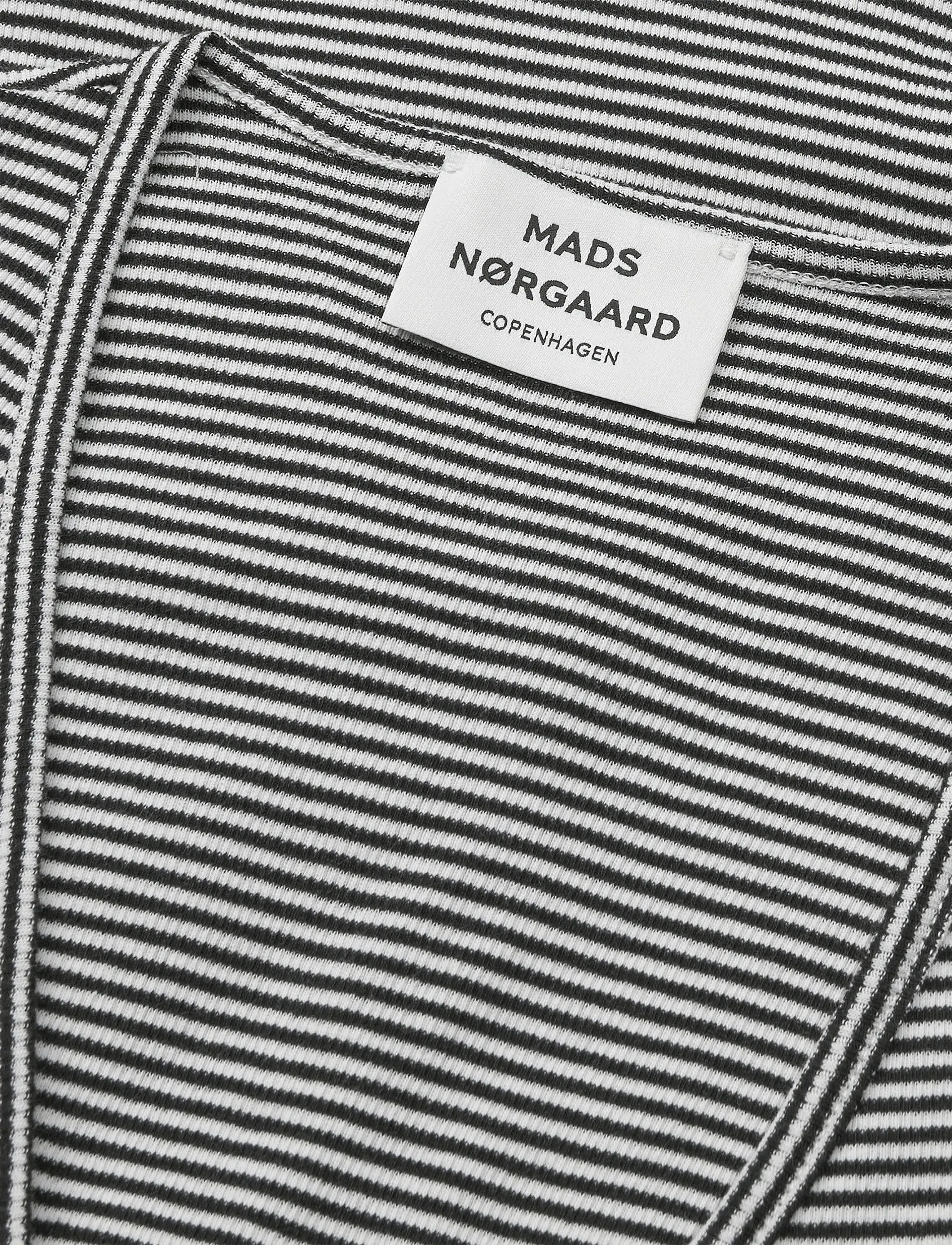 Mads Nørgaard - 2x2 Cotton Stripe Susi LS Top - black/vanilla ice - 3