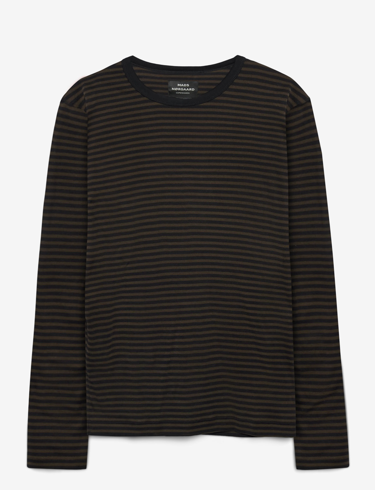 Mads Nørgaard - Duo Rib Tobias Tee LS - långärmade t-shirts - black/demitasse - 1