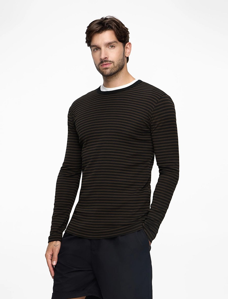 Mads Nørgaard - Duo Rib Tobias Tee LS - pikkade varrukatega t-särgid - black/demitasse - 3