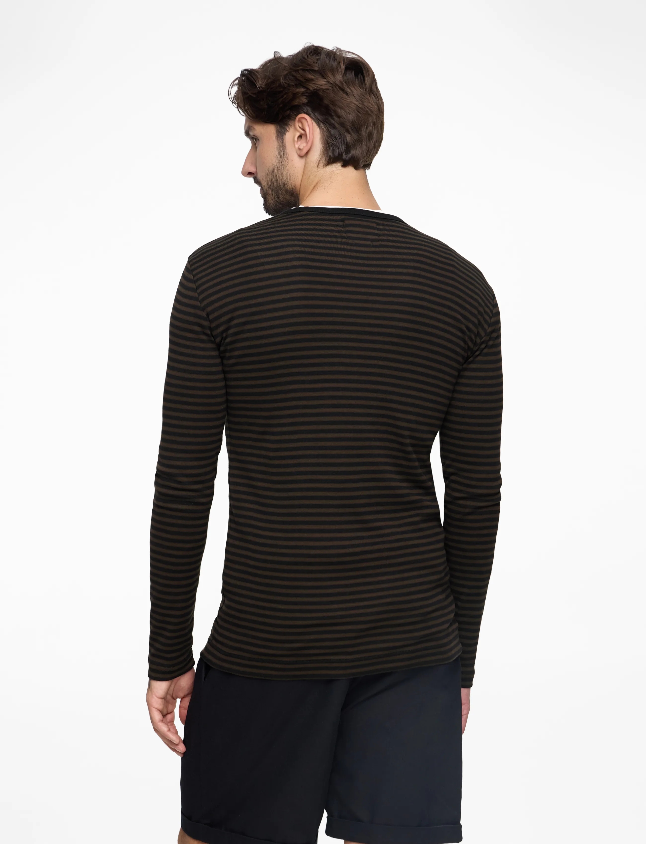 Mads Nørgaard - Duo Rib Tobias Tee LS - pikkade varrukatega t-särgid - black/demitasse - 4