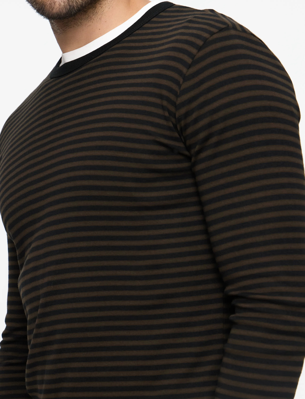 Mads Nørgaard - Duo Rib Tobias Tee LS - långärmade t-shirts - black/demitasse - 5