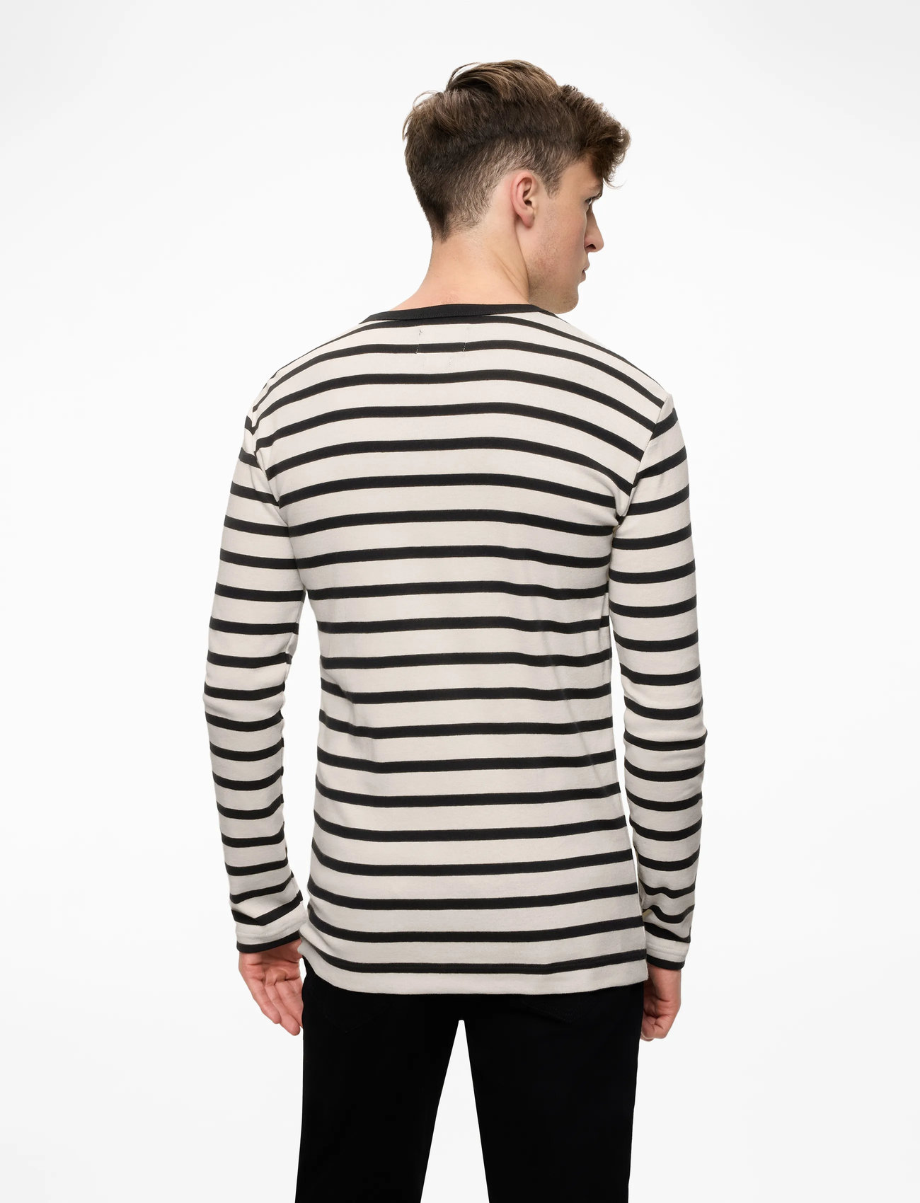 Mads Nørgaard - Trio Rib Tobias Tee LS - pikkade varrukatega t-särgid - black/rainy day - 4