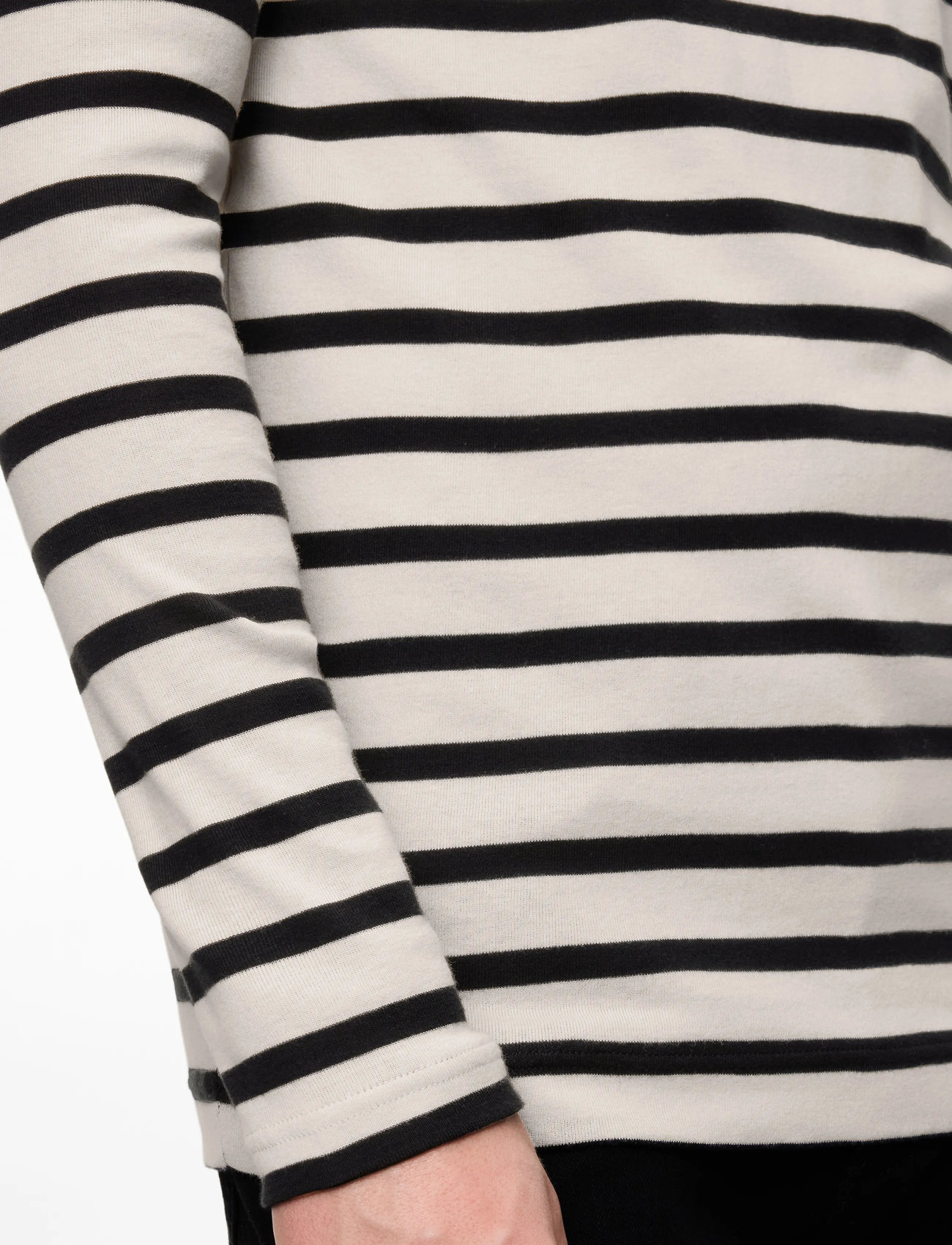 Mads Nørgaard - Trio Rib Tobias Tee LS - pikkade varrukatega t-särgid - black/rainy day - 5