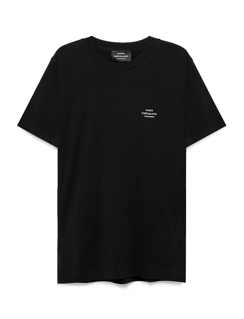 Mads Nørgaard - Cotton Jersey Frode Logo Tee FAV - kortærmede t-shirts - black - 1