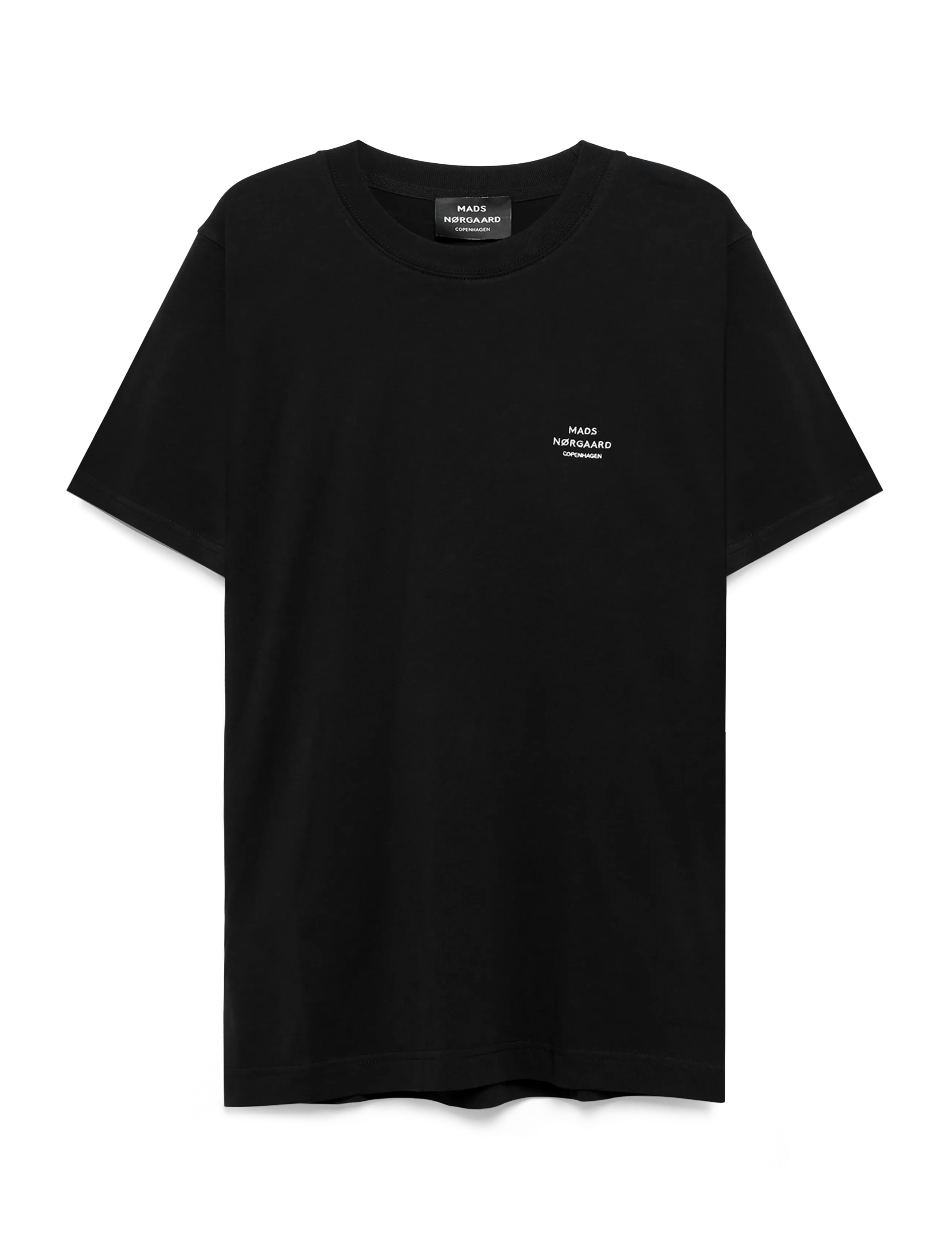 Mads Nørgaard - Cotton Jersey Frode Logo Tee FAV - kortærmede t-shirts - black - 1