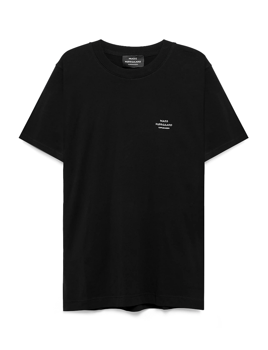 Mads Nørgaard - Cotton Jersey Frode Logo Tee FAV - kurzärmelige t-shirts - black - 1