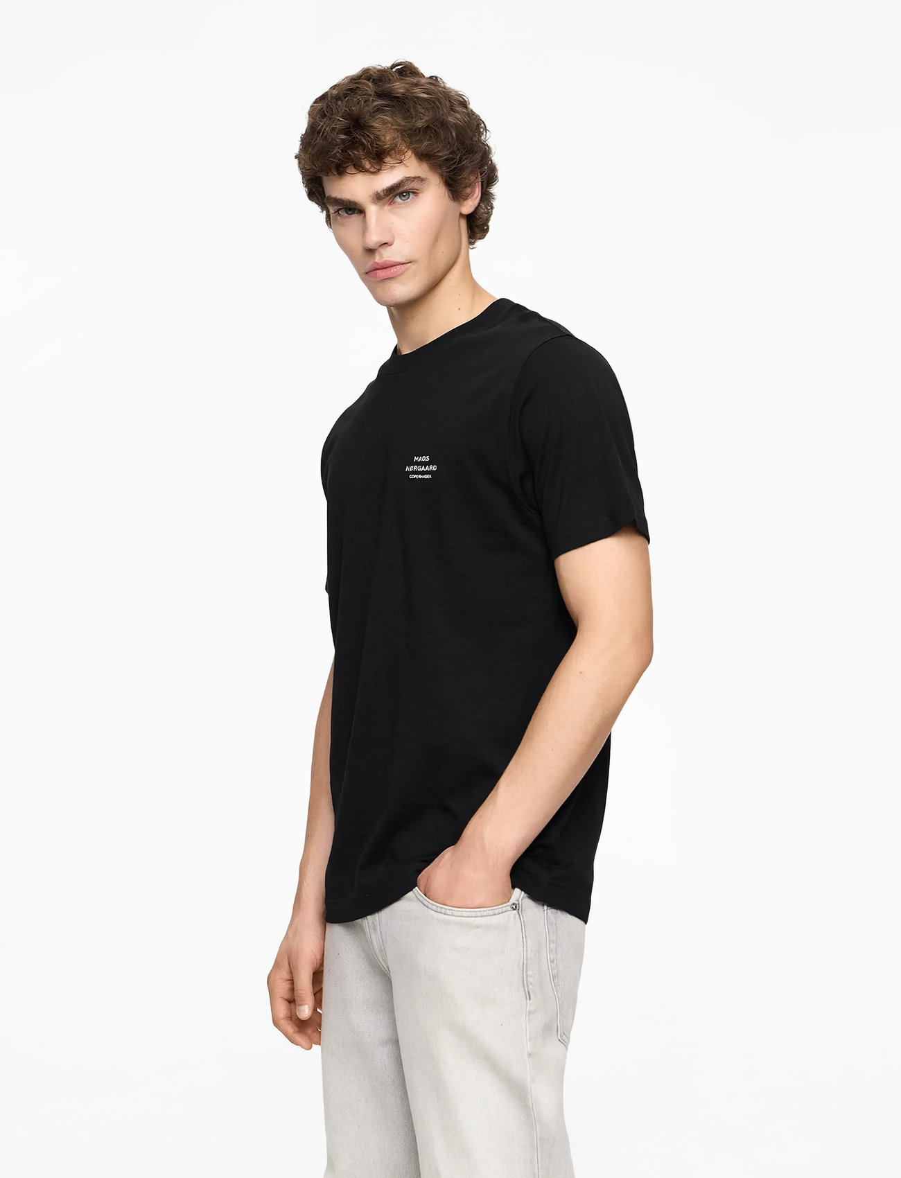Mads Nørgaard - Cotton Jersey Frode Logo Tee FAV - kurzärmelig - black - 3