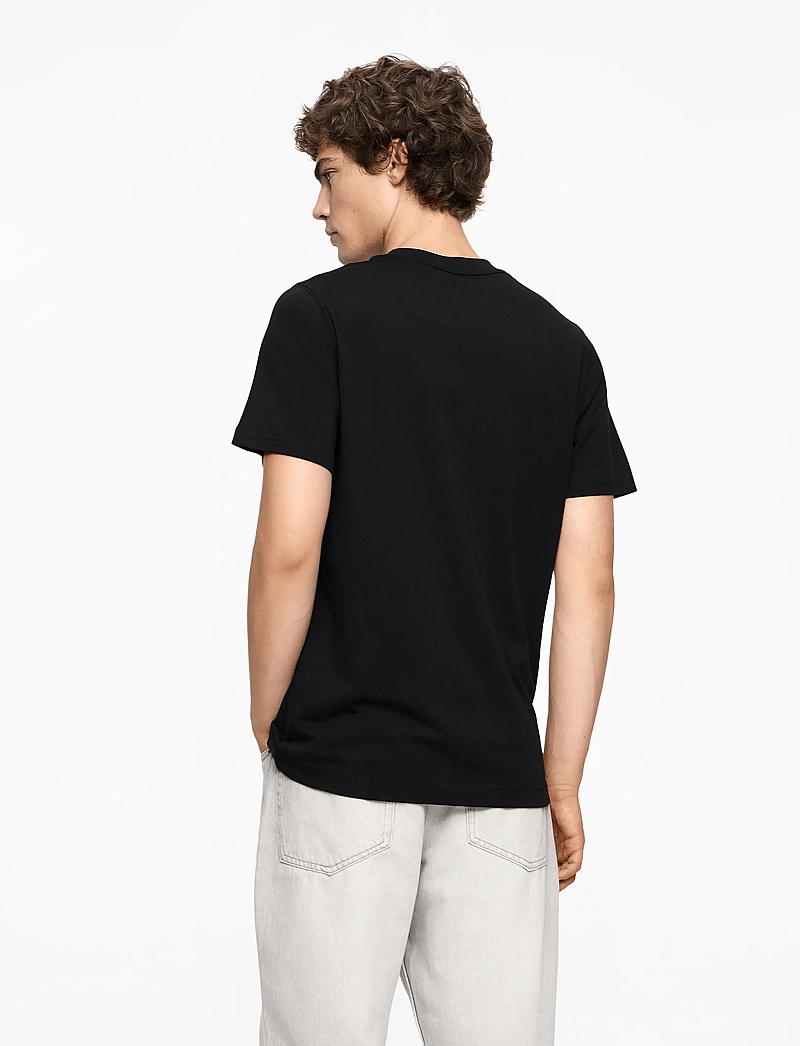 Mads Nørgaard - Cotton Jersey Frode Logo Tee FAV - kortærmede t-shirts - black - 4