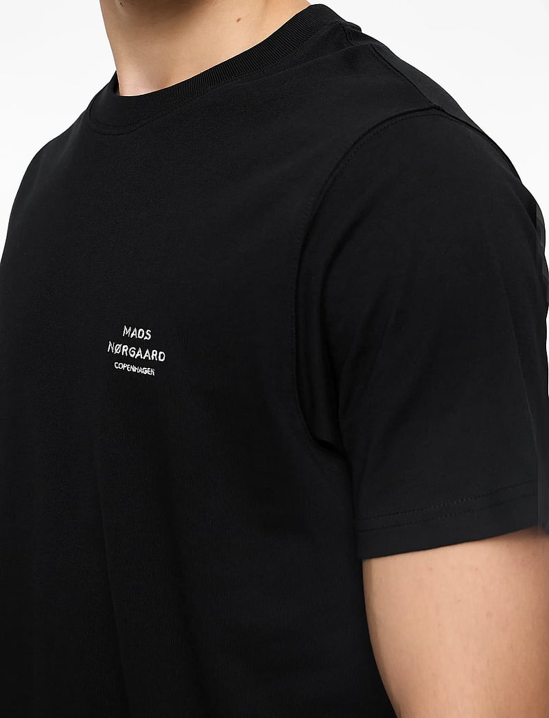 Mads Nørgaard - Cotton Jersey Frode Logo Tee FAV - kortærmede t-shirts - black - 5