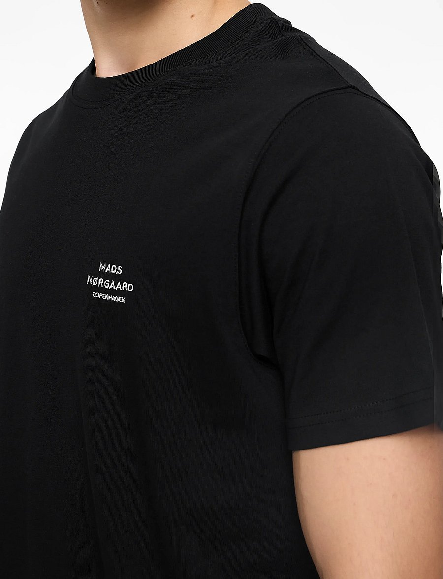 Mads Nørgaard - Cotton Jersey Frode Logo Tee FAV - kurzärmelige t-shirts - black - 5