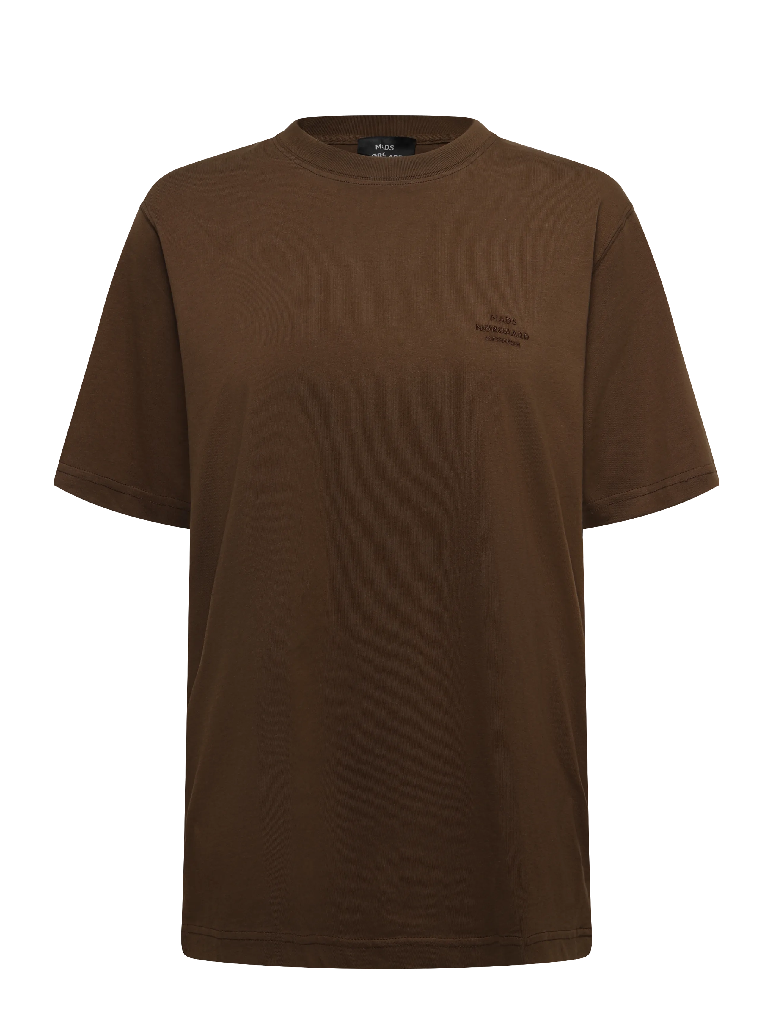 Mads Nørgaard - Cotton Jersey Frode Logo Tee FAV - kurzärmelige t-shirts - cocoa - 1