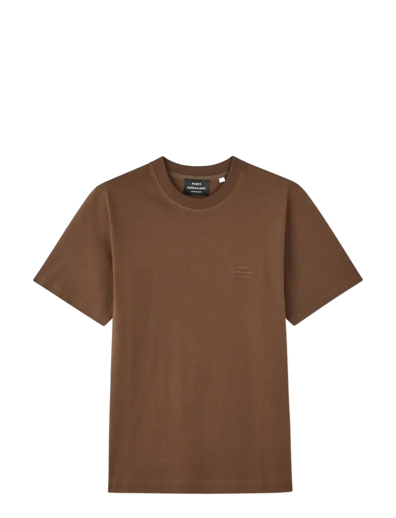 Mads Nørgaard Cotton Jersey Frode Logo Tee FAV - Kleidung - COCOA / brown
