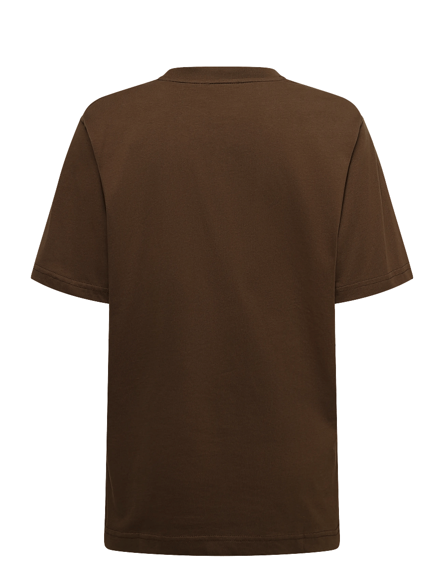 Mads Nørgaard - Cotton Jersey Frode Logo Tee FAV - kurzärmelige t-shirts - cocoa - 2
