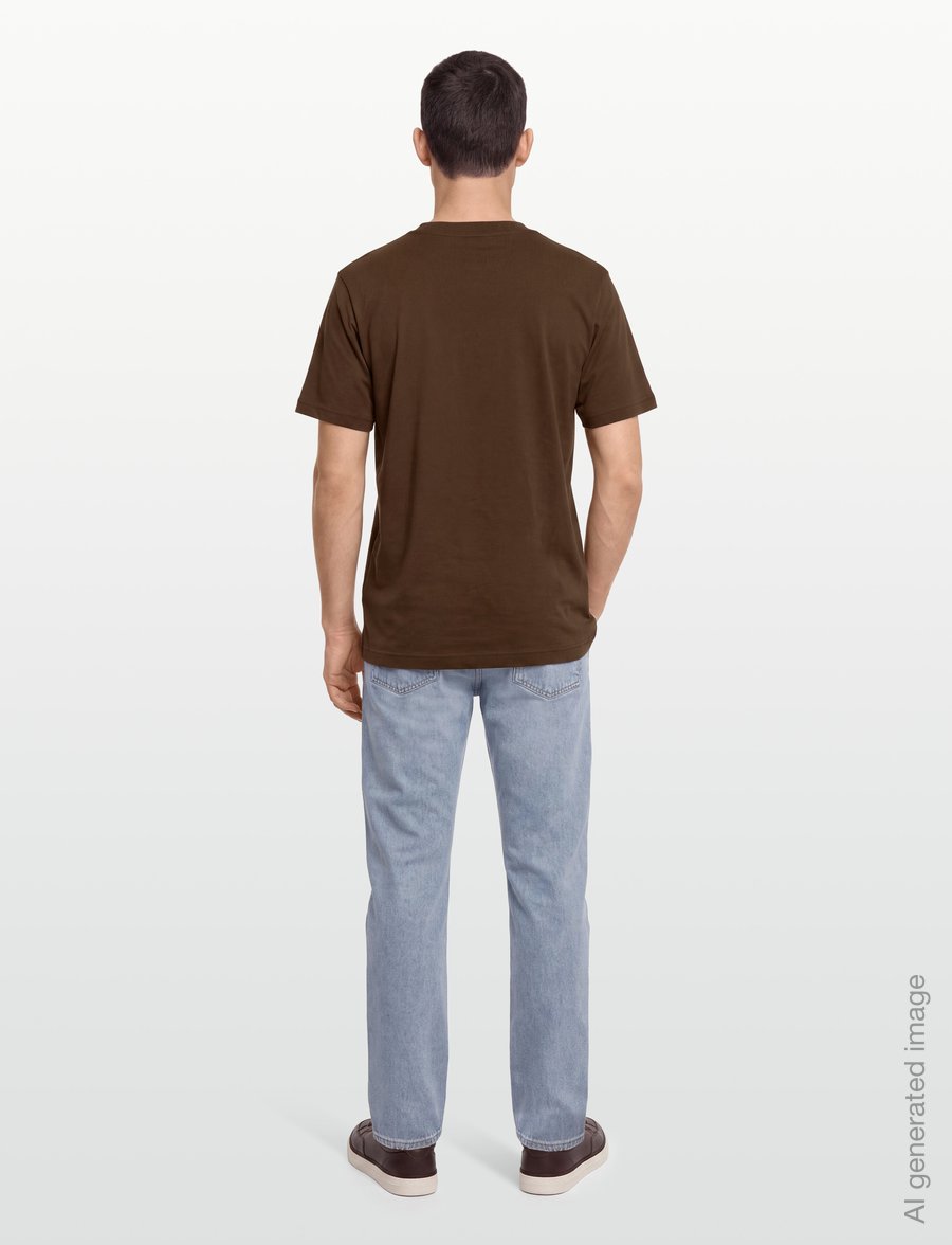 Mads Nørgaard - Cotton Jersey Frode Logo Tee FAV - kurzärmelige t-shirts - cocoa - 4