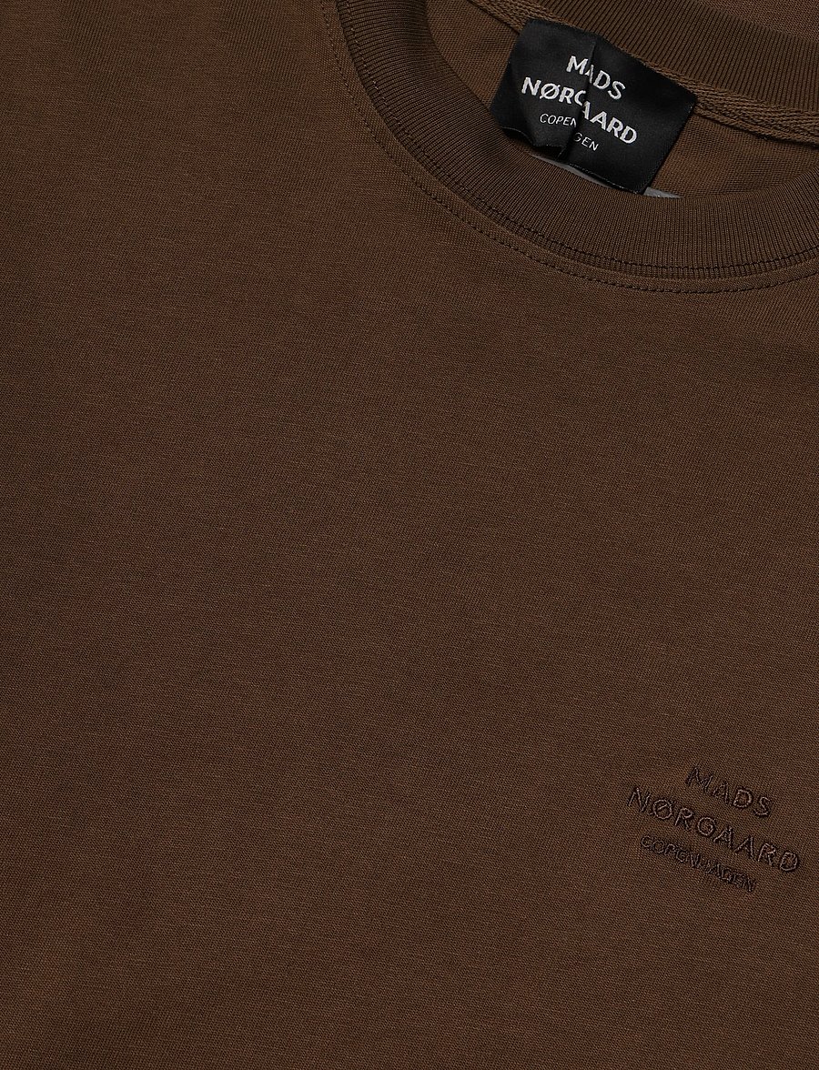Mads Nørgaard - Cotton Jersey Frode Logo Tee FAV - kurzärmelige t-shirts - cocoa - 5