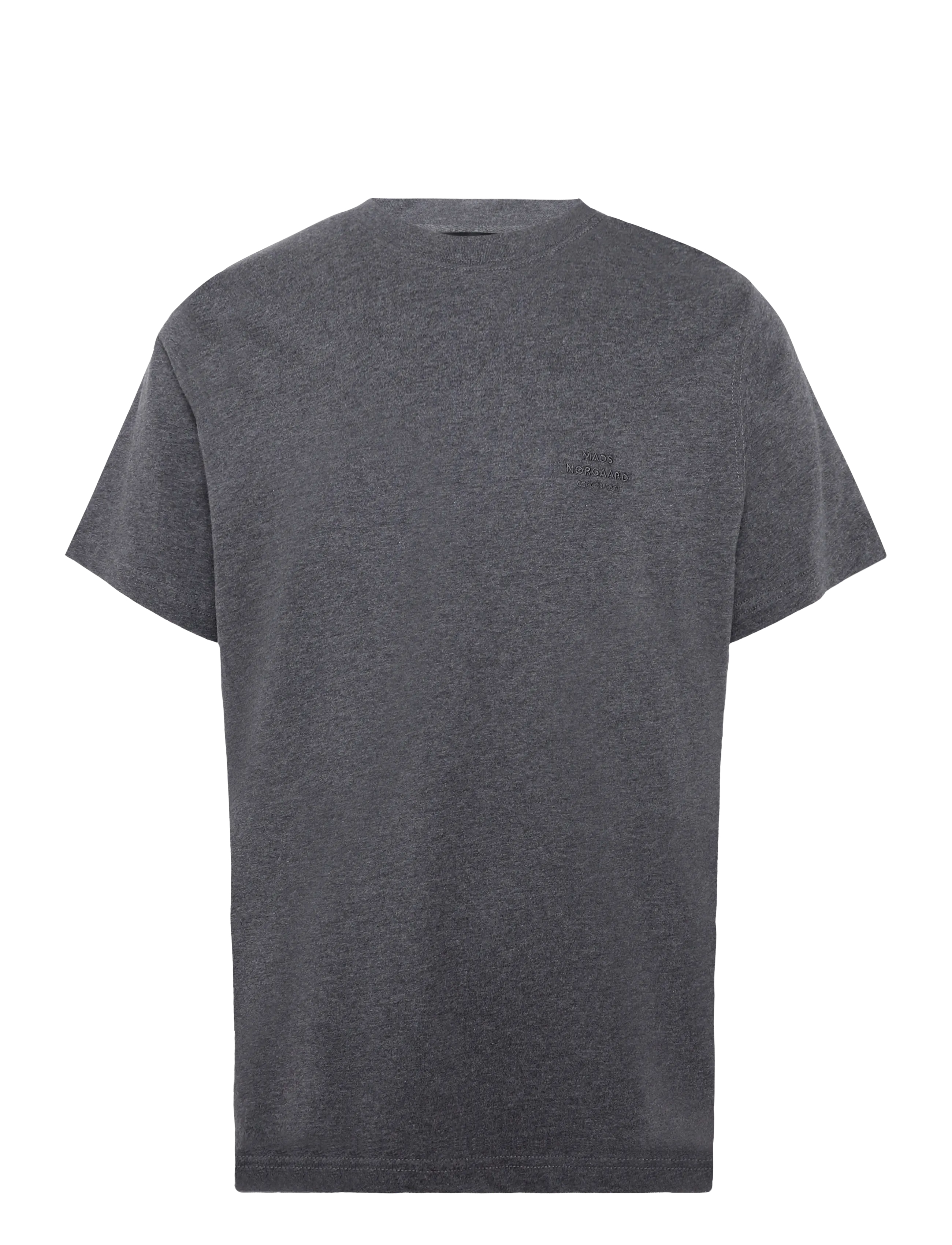 Mads Nørgaard Cotton Jersey Frode Logo Tee FAV - T-shirts - DARK GREY MELANGE / grey